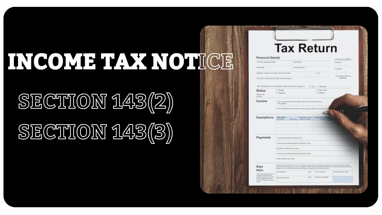 Notice of Income Tax Under Section 143(2) for Assessment Pursuant to Section 143(3):