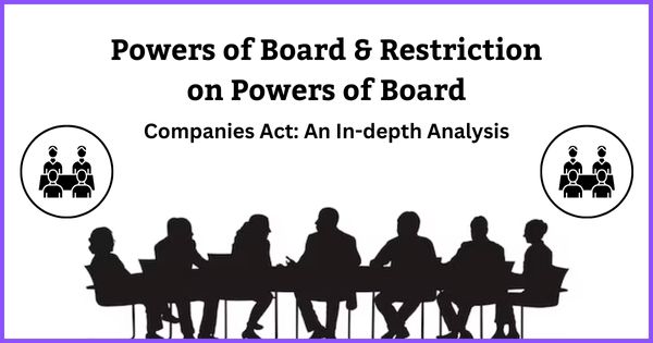 Powers of Board & Restriction on Powers of Board – Companies Act: An In-depth Analysis